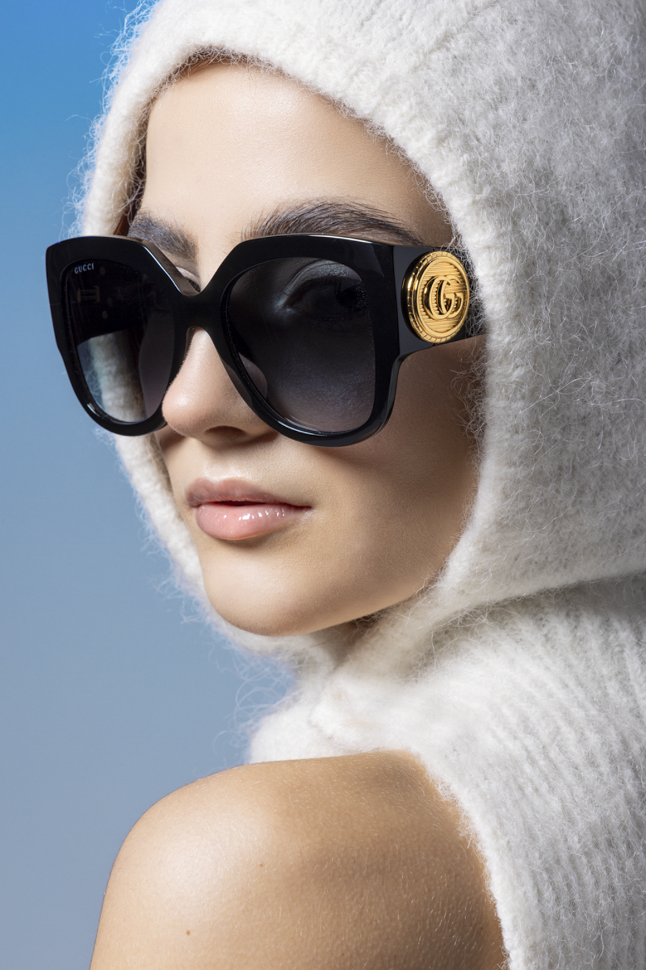 Fashion-Editorial, Studioproduktion Rhein-Main schmuck und brille