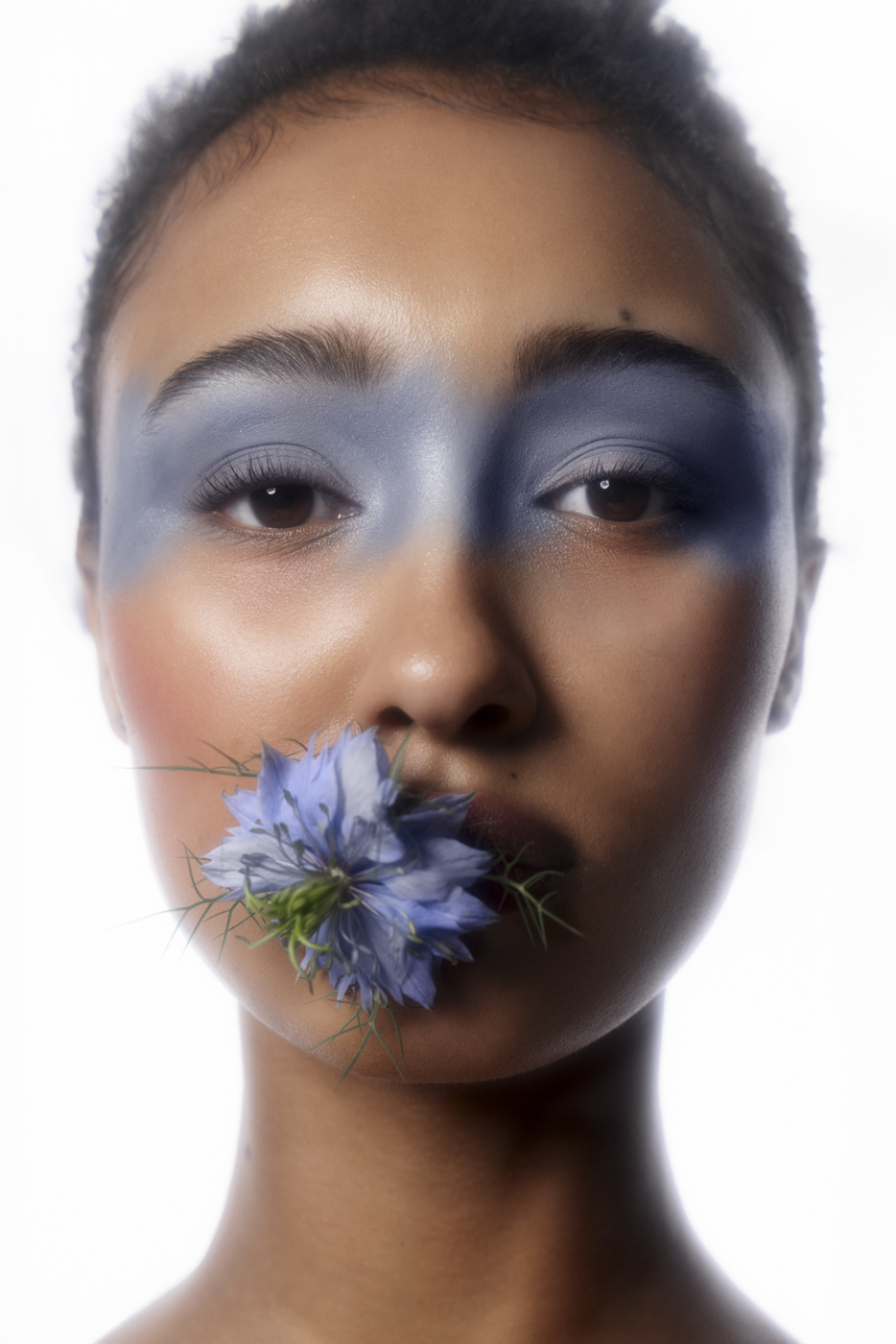 art photography ematanee flower blue portrait